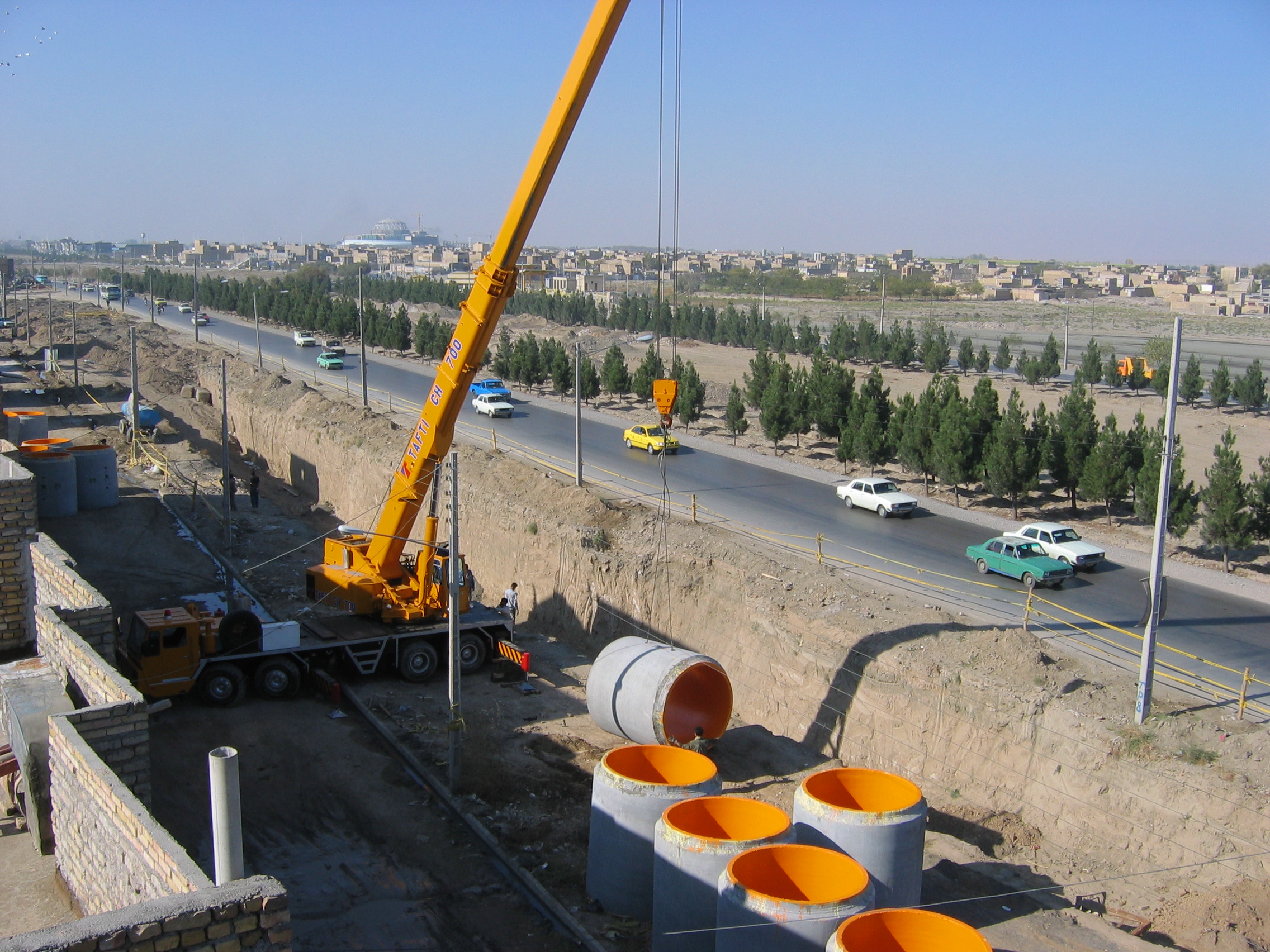 collection network and sewage transmission lines in Mashhad